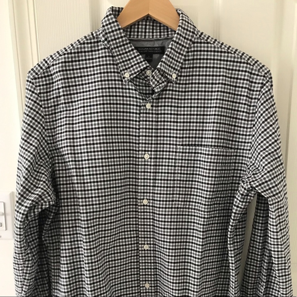 Black and White Gingham Button Down